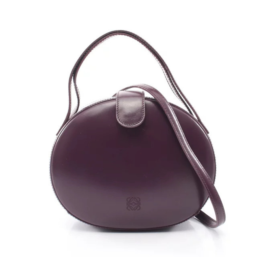 Loewe Anagram Handbag Leather Purple